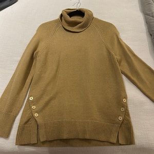 Michael Kors Sweater tan khaki color with gold button detail